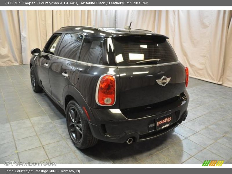 Absolute Black / Leather/Cloth Pure Red 2013 Mini Cooper S Countryman ALL4 AWD