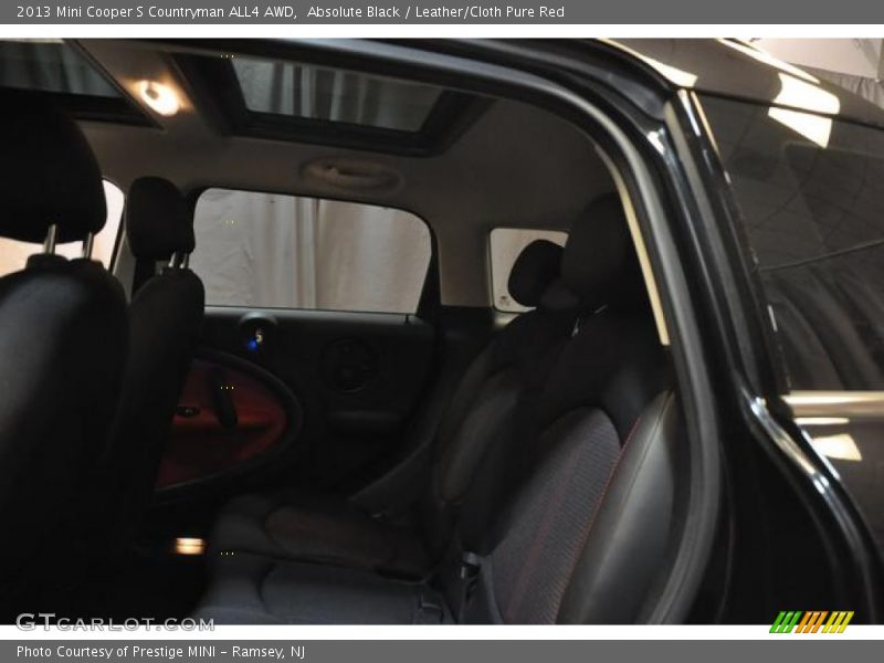 Absolute Black / Leather/Cloth Pure Red 2013 Mini Cooper S Countryman ALL4 AWD