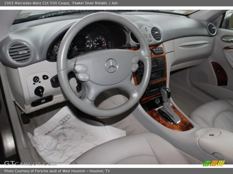 Pewter Silver Metallic / Ash 2003 Mercedes-Benz CLK 500 Coupe