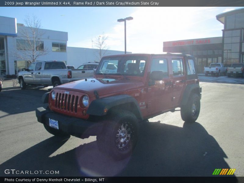 Flame Red / Dark Slate Gray/Medium Slate Gray 2009 Jeep Wrangler Unlimited X 4x4