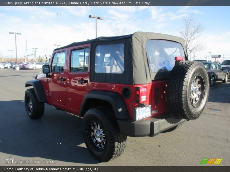 Flame Red / Dark Slate Gray/Medium Slate Gray 2009 Jeep Wrangler Unlimited X 4x4