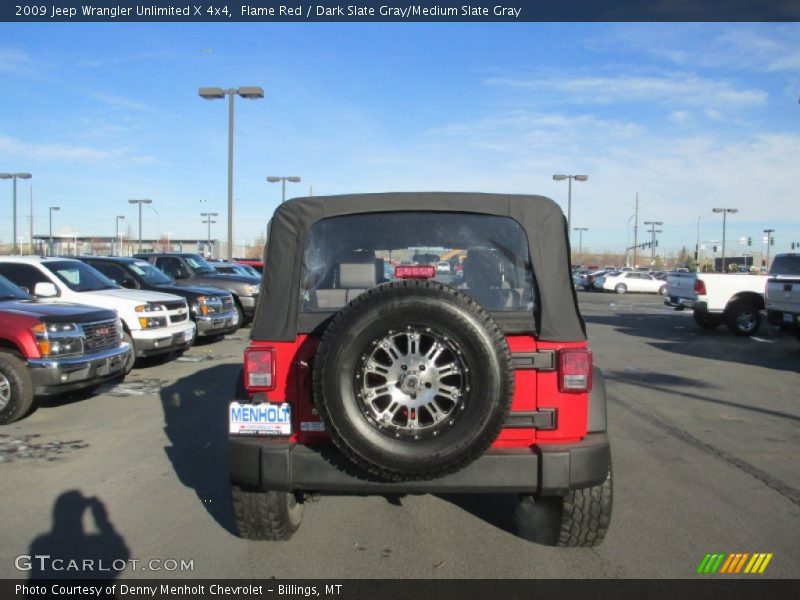 Flame Red / Dark Slate Gray/Medium Slate Gray 2009 Jeep Wrangler Unlimited X 4x4