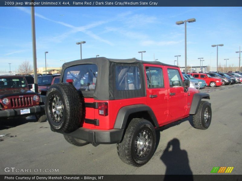 Flame Red / Dark Slate Gray/Medium Slate Gray 2009 Jeep Wrangler Unlimited X 4x4