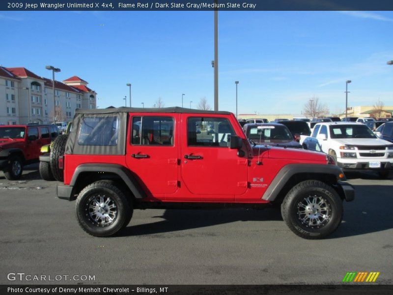 Flame Red / Dark Slate Gray/Medium Slate Gray 2009 Jeep Wrangler Unlimited X 4x4
