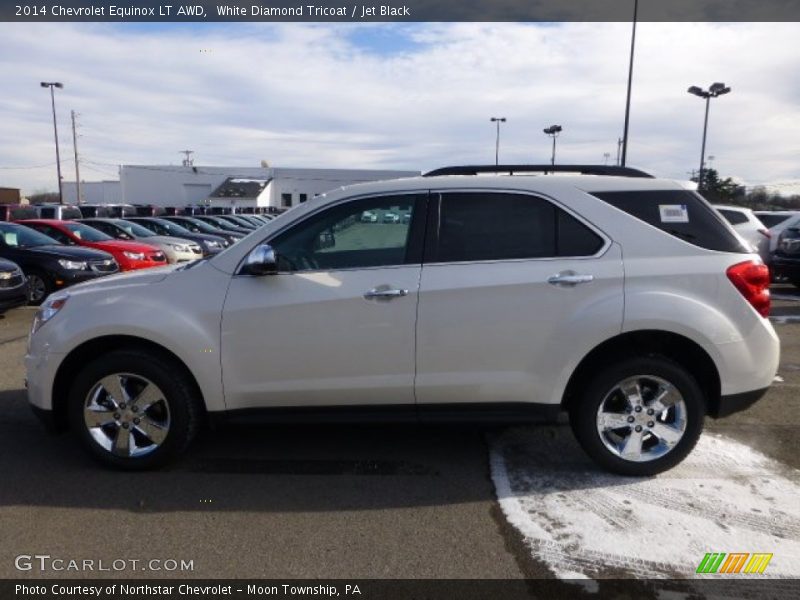 White Diamond Tricoat / Jet Black 2014 Chevrolet Equinox LT AWD