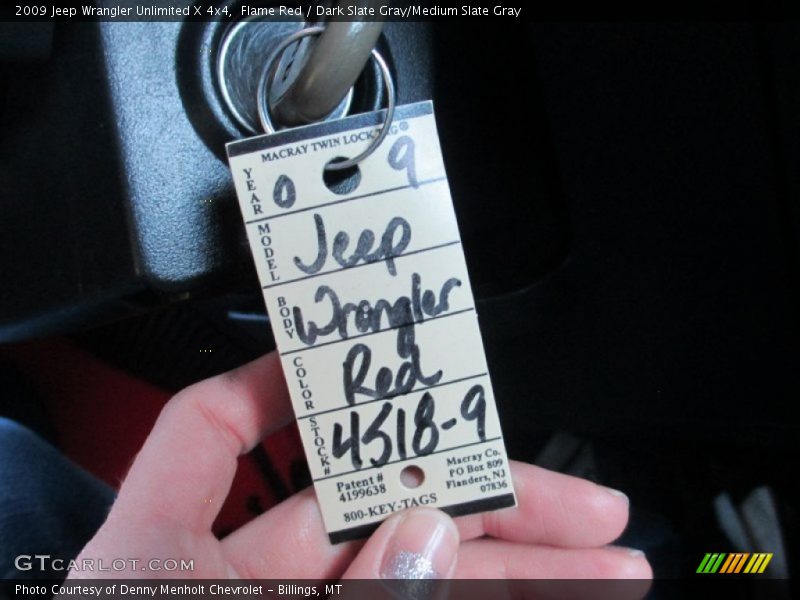 Flame Red / Dark Slate Gray/Medium Slate Gray 2009 Jeep Wrangler Unlimited X 4x4
