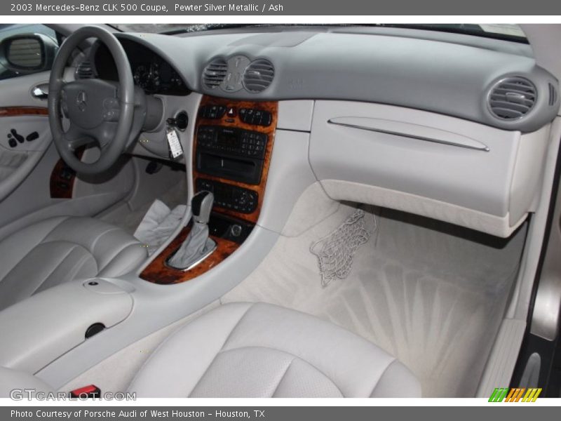 Pewter Silver Metallic / Ash 2003 Mercedes-Benz CLK 500 Coupe