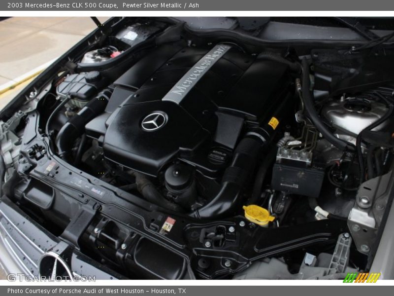 Pewter Silver Metallic / Ash 2003 Mercedes-Benz CLK 500 Coupe