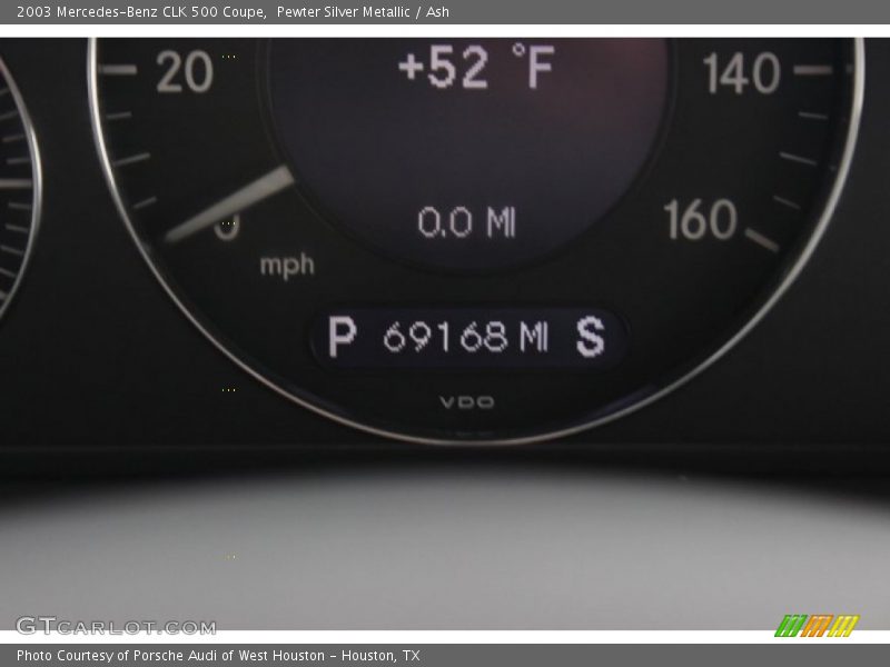 Pewter Silver Metallic / Ash 2003 Mercedes-Benz CLK 500 Coupe