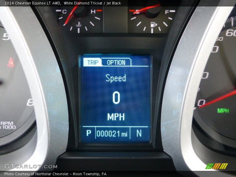 White Diamond Tricoat / Jet Black 2014 Chevrolet Equinox LT AWD