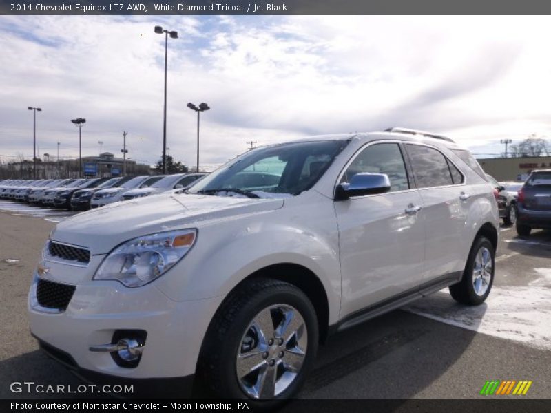 White Diamond Tricoat / Jet Black 2014 Chevrolet Equinox LTZ AWD