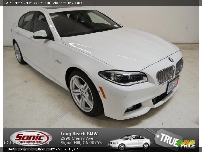 Alpine White / Black 2014 BMW 5 Series 550i Sedan