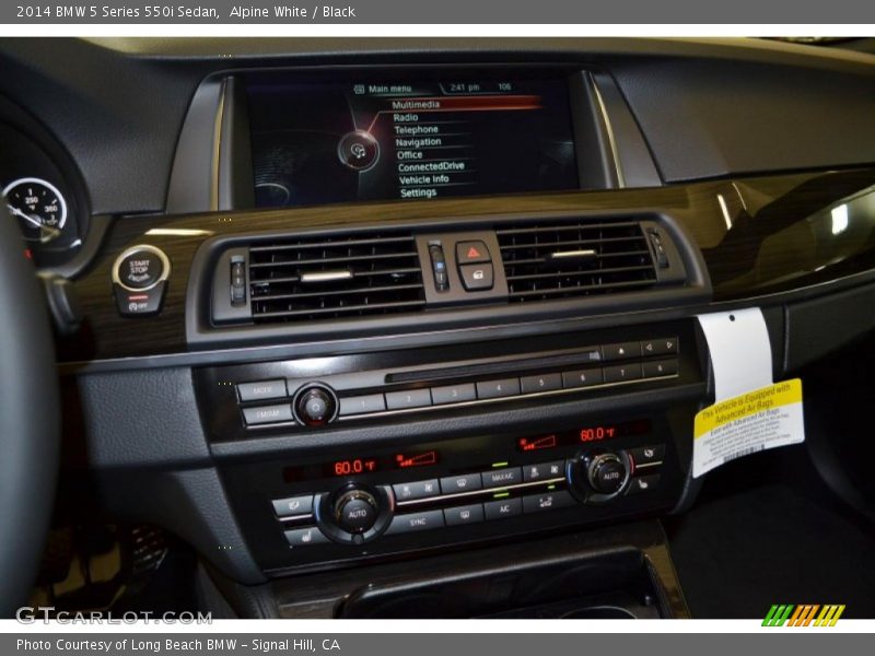 Alpine White / Black 2014 BMW 5 Series 550i Sedan