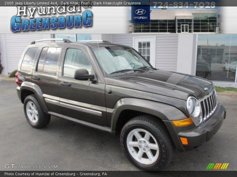 Dark Khaki Pearl / Dark Khaki/Light Graystone 2005 Jeep Liberty Limited 4x4