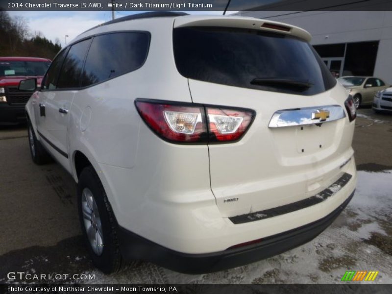 White / Dark Titanium/Light Titanium 2014 Chevrolet Traverse LS AWD