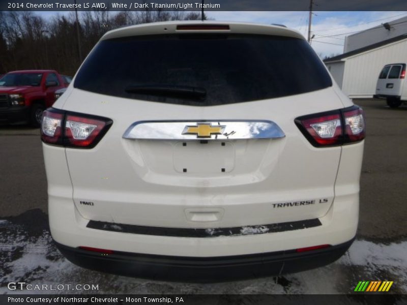 White / Dark Titanium/Light Titanium 2014 Chevrolet Traverse LS AWD