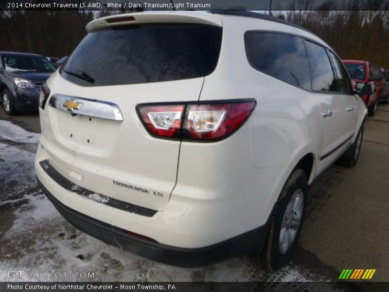 White / Dark Titanium/Light Titanium 2014 Chevrolet Traverse LS AWD