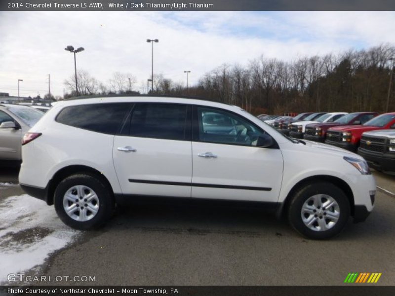 White / Dark Titanium/Light Titanium 2014 Chevrolet Traverse LS AWD