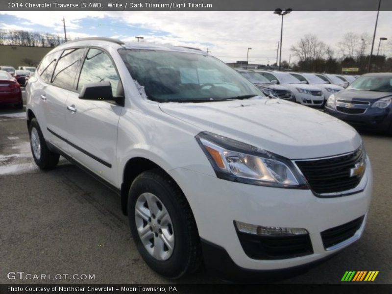 White / Dark Titanium/Light Titanium 2014 Chevrolet Traverse LS AWD