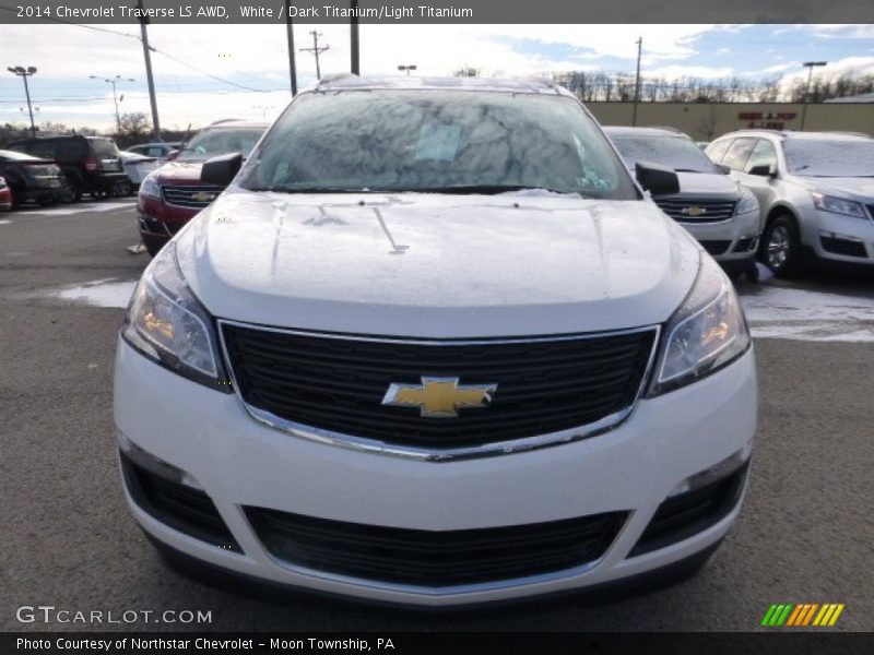 White / Dark Titanium/Light Titanium 2014 Chevrolet Traverse LS AWD