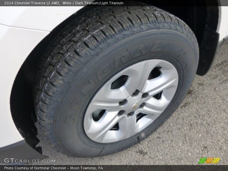 White / Dark Titanium/Light Titanium 2014 Chevrolet Traverse LS AWD