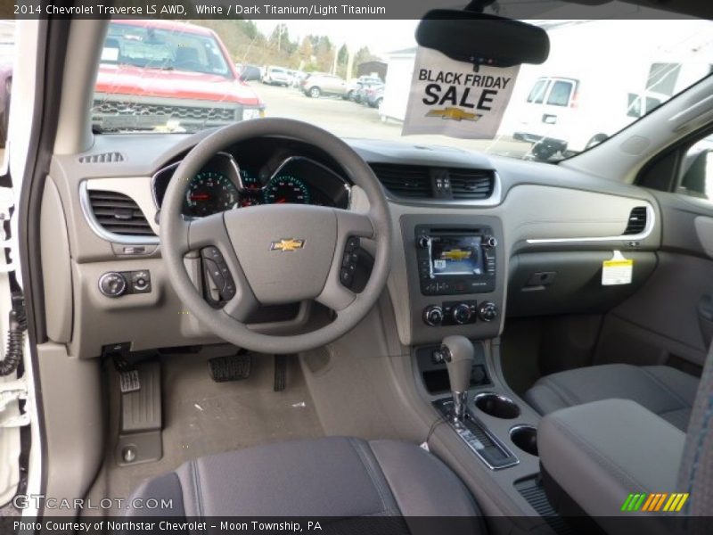 White / Dark Titanium/Light Titanium 2014 Chevrolet Traverse LS AWD