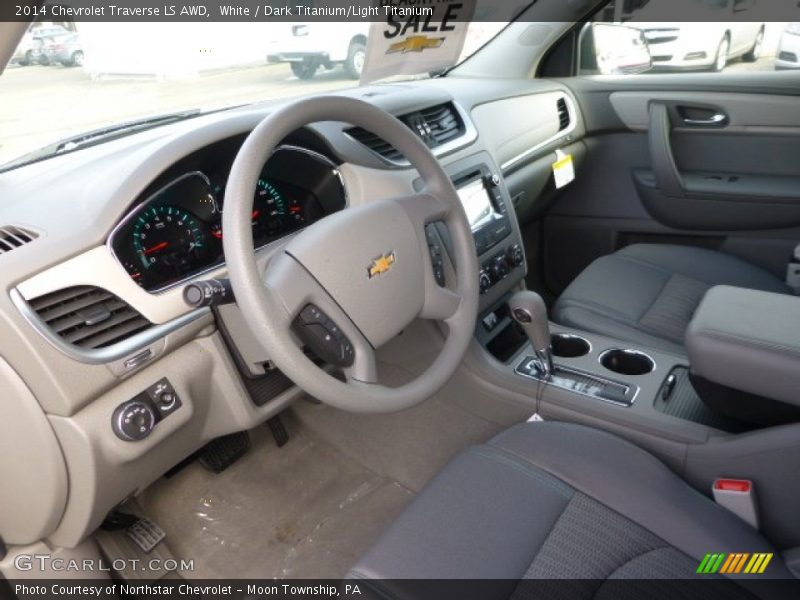 White / Dark Titanium/Light Titanium 2014 Chevrolet Traverse LS AWD