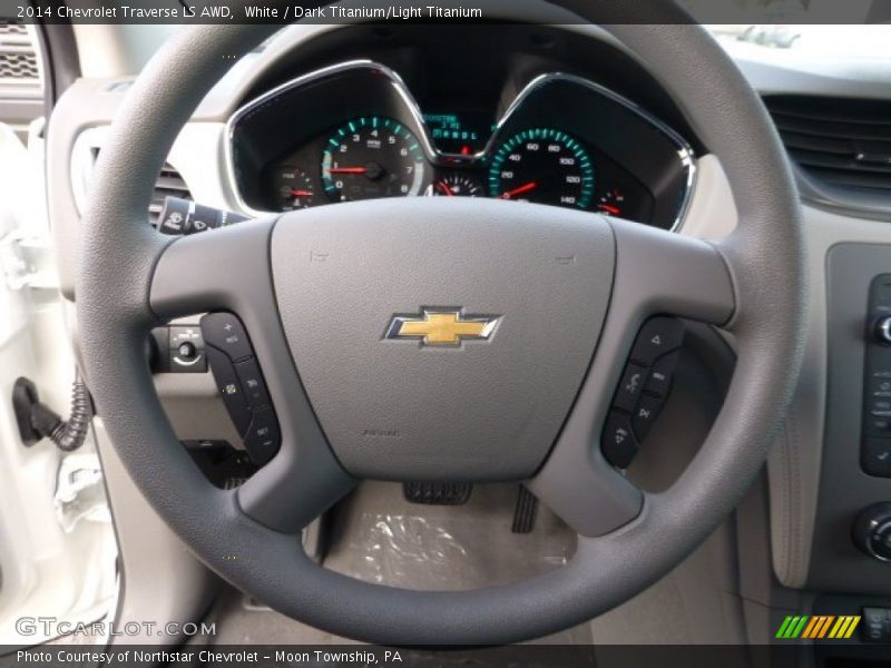 White / Dark Titanium/Light Titanium 2014 Chevrolet Traverse LS AWD
