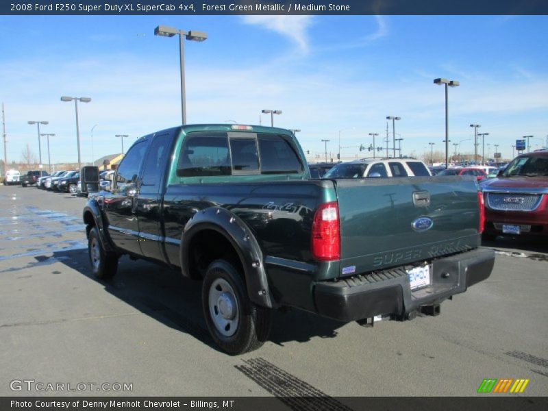 Forest Green Metallic / Medium Stone 2008 Ford F250 Super Duty XL SuperCab 4x4