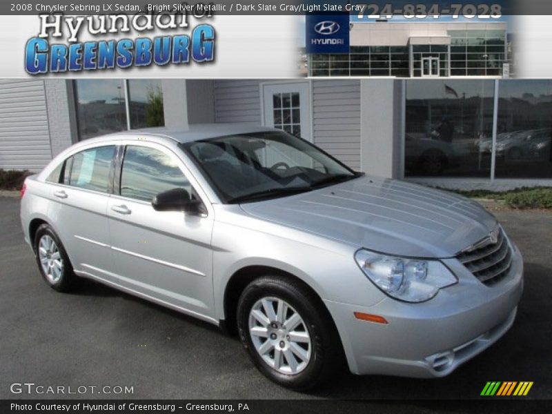 Bright Silver Metallic / Dark Slate Gray/Light Slate Gray 2008 Chrysler Sebring LX Sedan