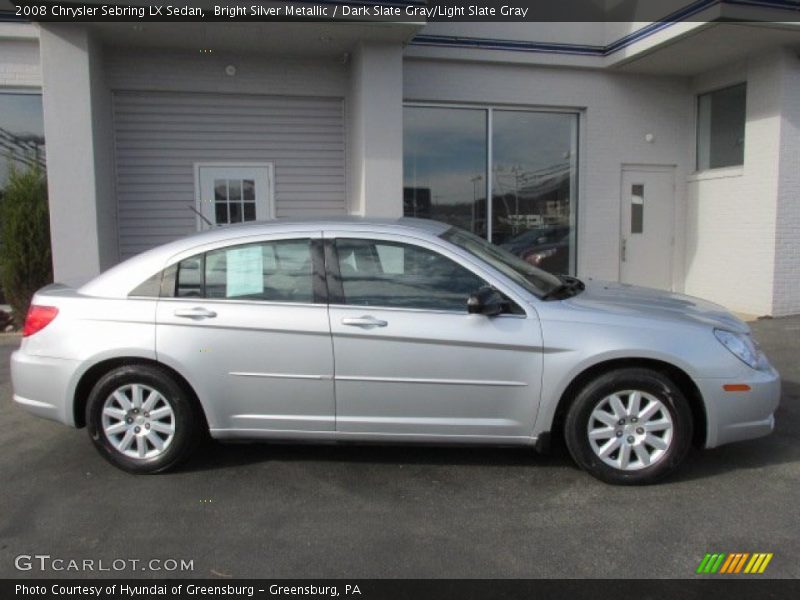 Bright Silver Metallic / Dark Slate Gray/Light Slate Gray 2008 Chrysler Sebring LX Sedan