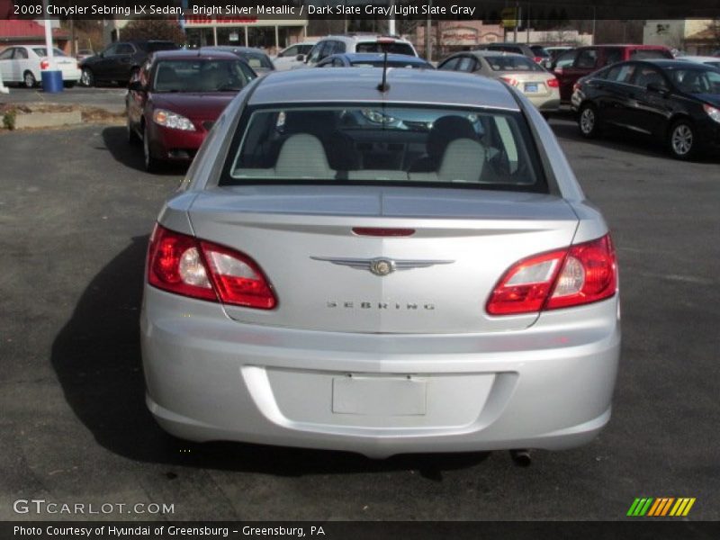 Bright Silver Metallic / Dark Slate Gray/Light Slate Gray 2008 Chrysler Sebring LX Sedan