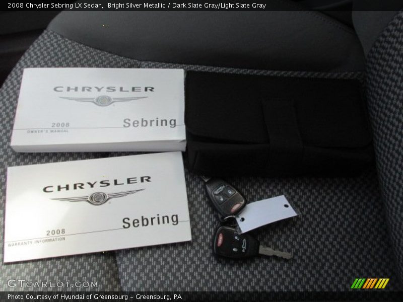Bright Silver Metallic / Dark Slate Gray/Light Slate Gray 2008 Chrysler Sebring LX Sedan