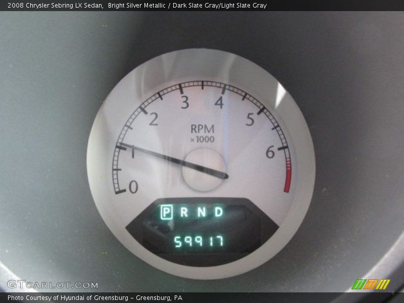 Bright Silver Metallic / Dark Slate Gray/Light Slate Gray 2008 Chrysler Sebring LX Sedan