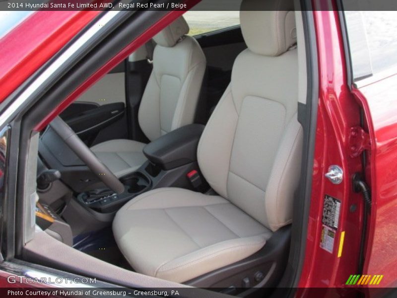 Front Seat of 2014 Santa Fe Limited AWD