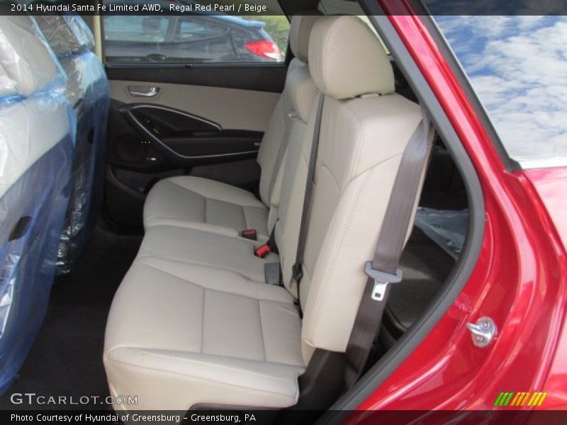 Rear Seat of 2014 Santa Fe Limited AWD