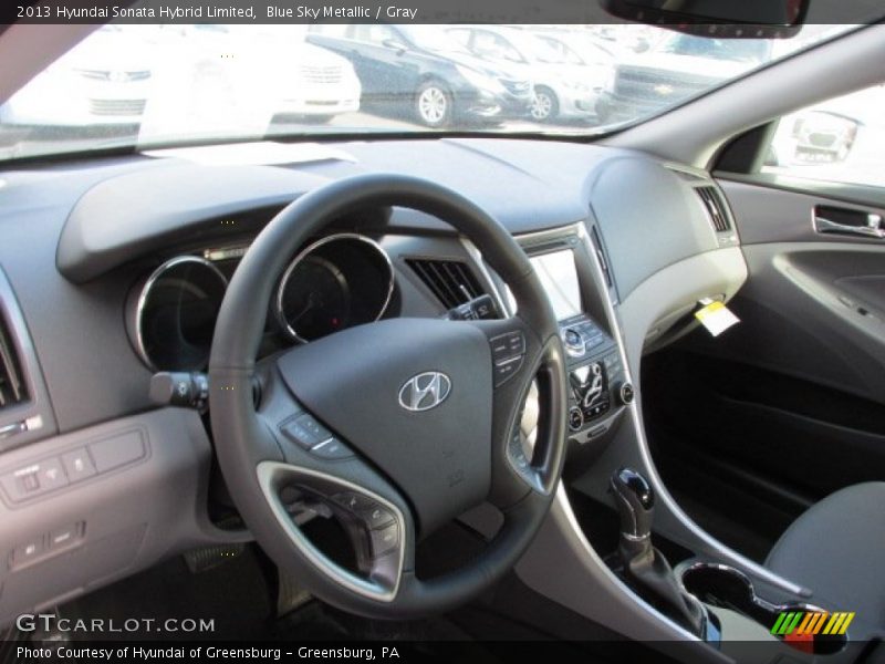 Blue Sky Metallic / Gray 2013 Hyundai Sonata Hybrid Limited