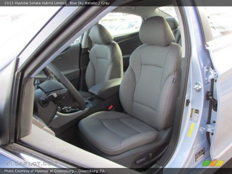 Blue Sky Metallic / Gray 2013 Hyundai Sonata Hybrid Limited