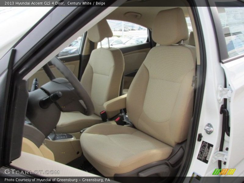 Century White / Beige 2013 Hyundai Accent GLS 4 Door