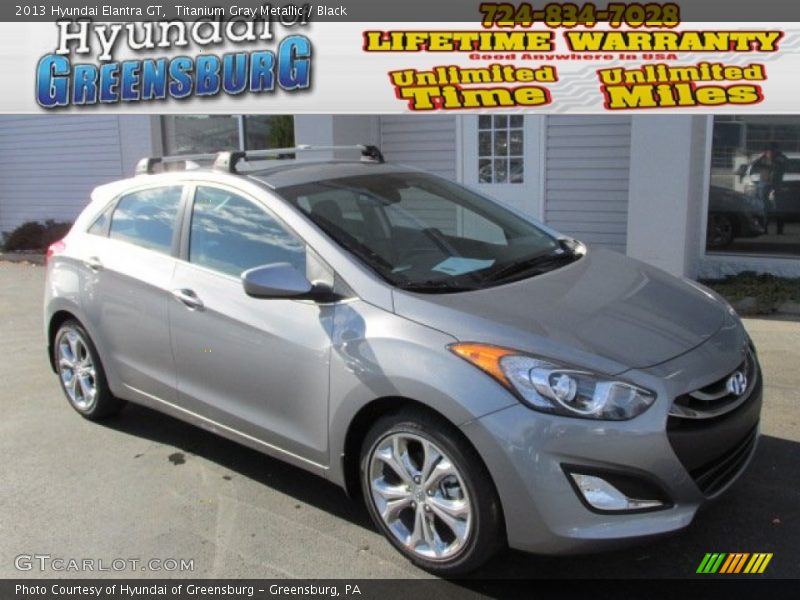 Titanium Gray Metallic / Black 2013 Hyundai Elantra GT