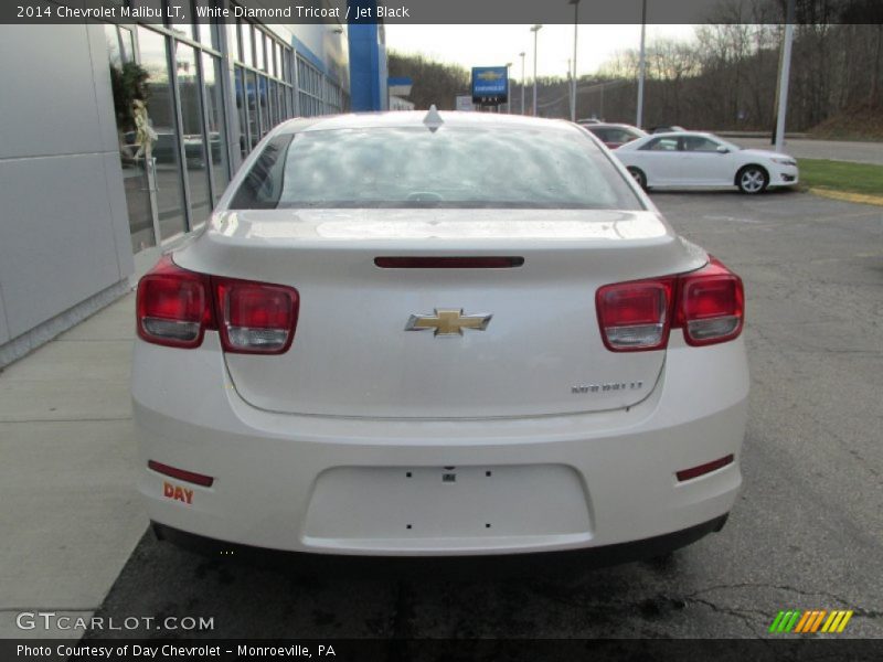 White Diamond Tricoat / Jet Black 2014 Chevrolet Malibu LT