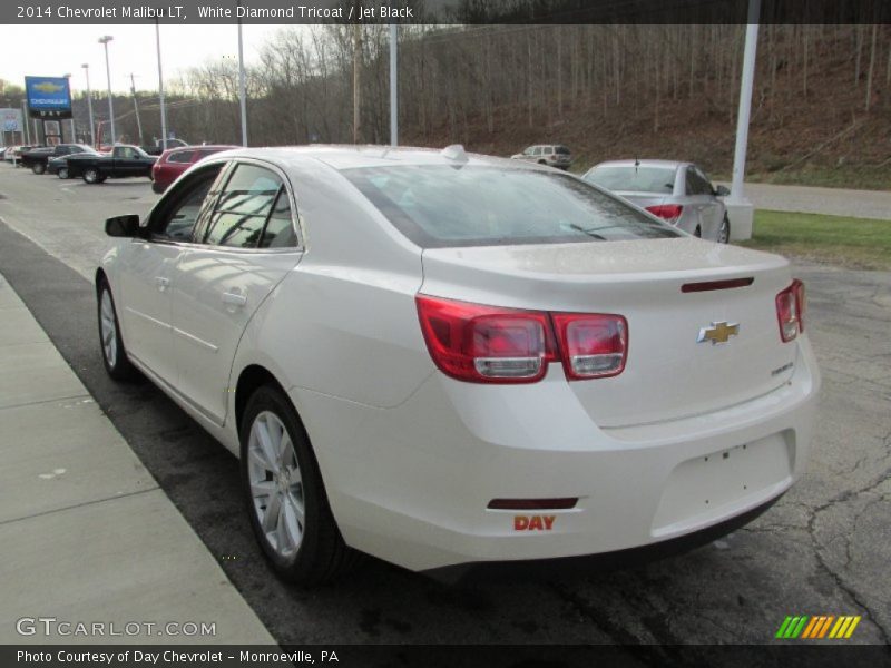 White Diamond Tricoat / Jet Black 2014 Chevrolet Malibu LT