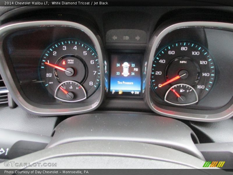 White Diamond Tricoat / Jet Black 2014 Chevrolet Malibu LT