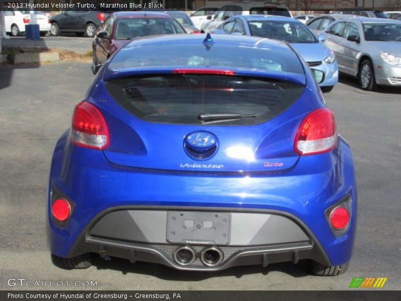 Marathon Blue / Black 2013 Hyundai Veloster Turbo