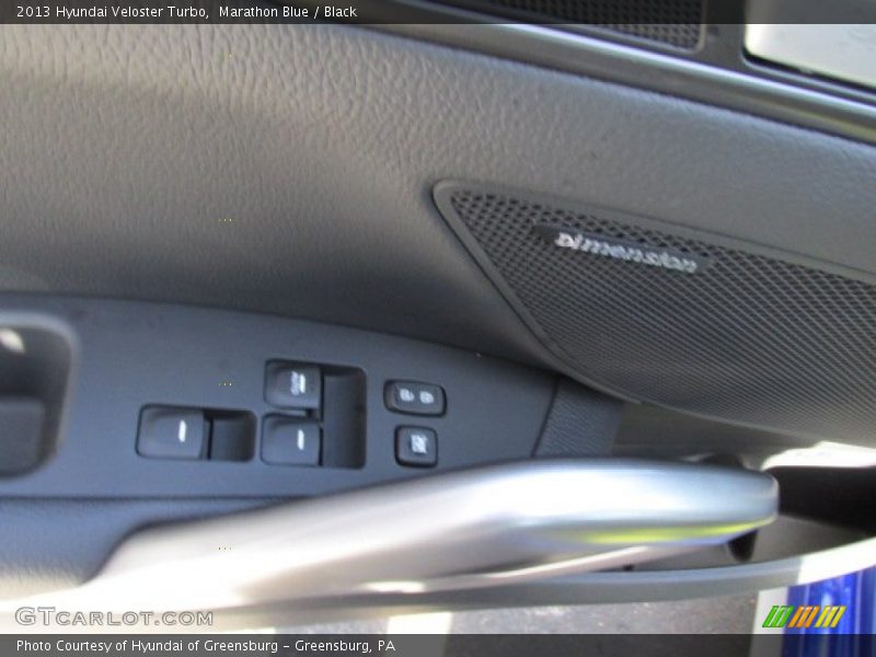 Marathon Blue / Black 2013 Hyundai Veloster Turbo