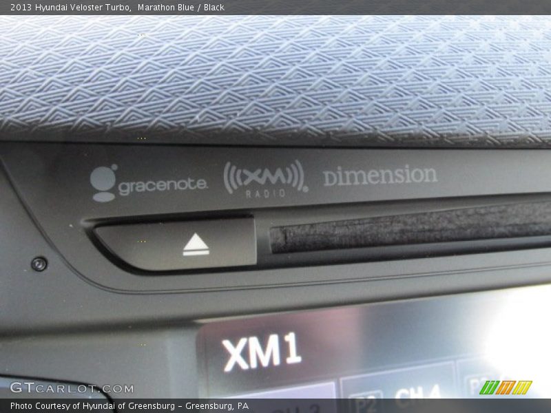 Marathon Blue / Black 2013 Hyundai Veloster Turbo