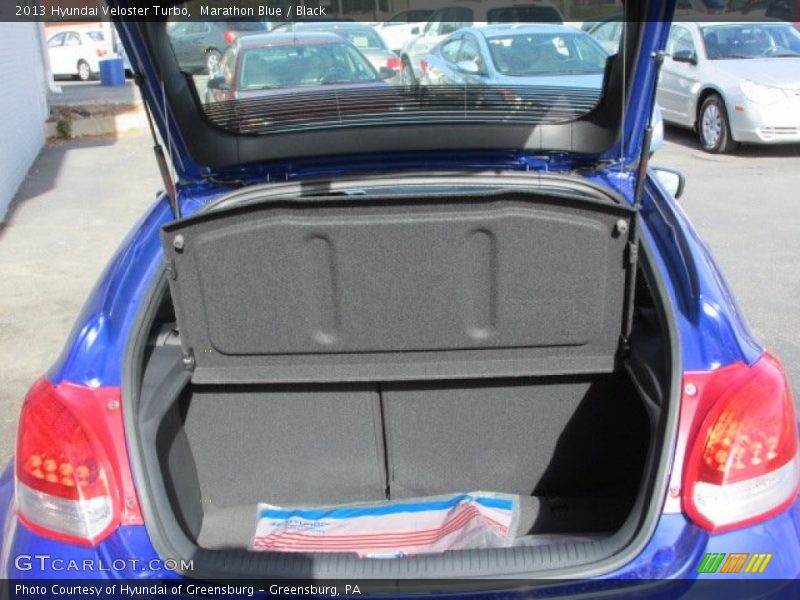 Marathon Blue / Black 2013 Hyundai Veloster Turbo