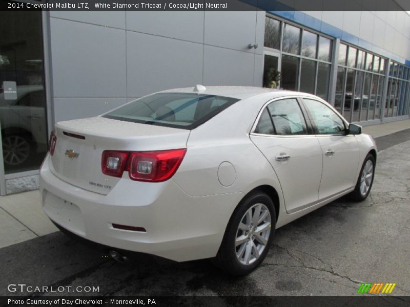 White Diamond Tricoat / Cocoa/Light Neutral 2014 Chevrolet Malibu LTZ