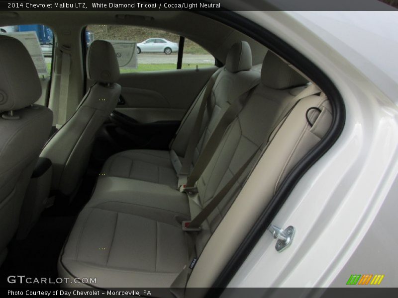 White Diamond Tricoat / Cocoa/Light Neutral 2014 Chevrolet Malibu LTZ