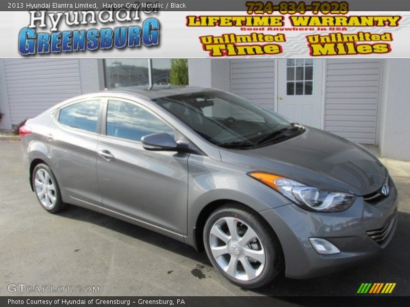 Harbor Gray Metallic / Black 2013 Hyundai Elantra Limited